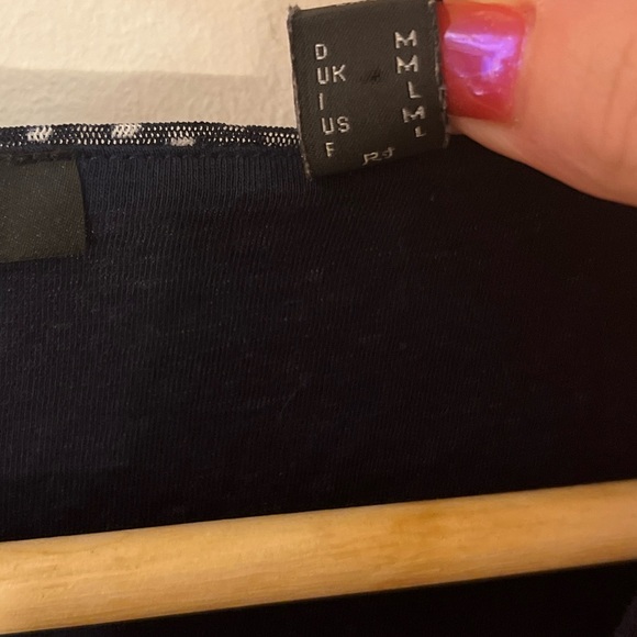 Esprit Collection Navy and White Polka Dot Dress M - Picture 5 of 9